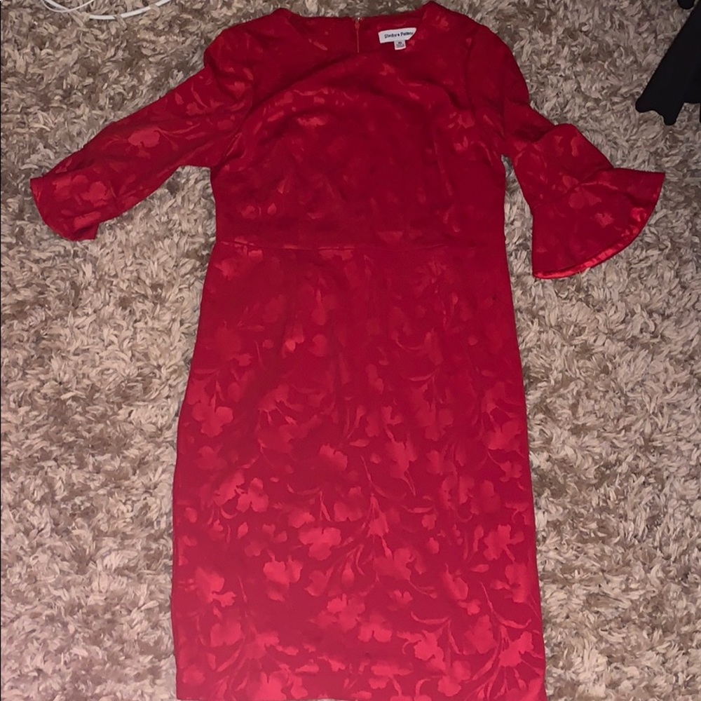 Midi red dress